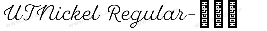 UTNickel Regular字体转换